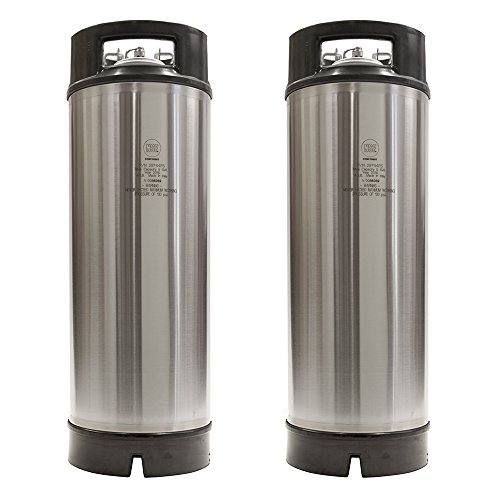 Two Pack of New AEB 5 Gallon Ball Lock Kegs - Dual Rubber Handles