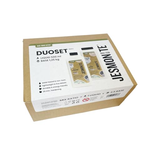 Jesmonite AC 100 Duoset 500 ml Liquid 1.25 KG Base Gießharz Set 2 Teile Ganzjährig 1.25 kg