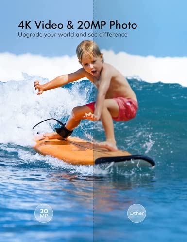 Câmera de ação 4K Câmera de painel para carro, Super Gravador de direção de visão noturna Tela LCD d