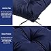 Gollense Porch Swing Cushions, 3 Seat Outdoor Swing Cushion Replacement with Backrest, 60 x 40 Inches Bench Cushion with 8 Ties for Outdoor Furniture for Patio, Backyard, Garden, Dark Grey