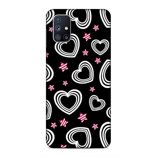 Image of Printed Mobile Back Hard Case Cover for Samsung Galaxy S10 Lite | Black Love, White Hearts, Stars-11