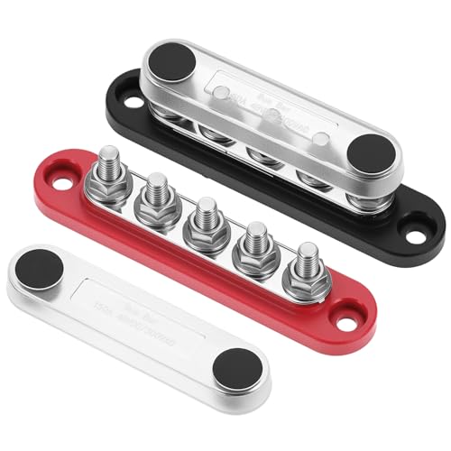 Bloc de distribution d'alimentation 12V 150A positif négatif en cuivre étamé QWORK