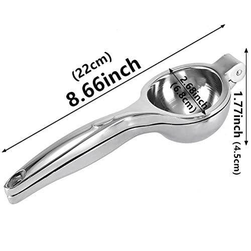 Kitchen Handheld Lemon Squeezer - Heavy Duty Citrus Juicer & Lemon Juicer Hand Press With Curved Handle - Manual Lemon Lime Squeezer & Metal Citrus Squeezer For Extracting Juices #TOP1