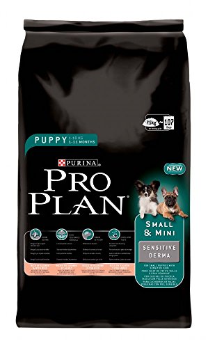 Pro Plan Puppy Small y Mini Sensitive Derma pienso de Alta definición para Cachorros sensibles Adultos de tamaño pequeño Pack de 3 kg