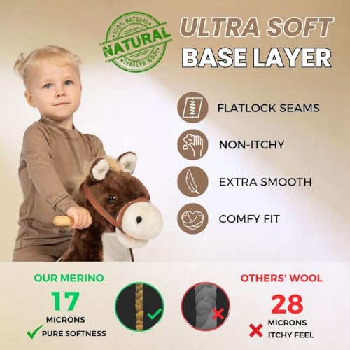 menique Camiseta térmica de manga larga para niños, 100% lana merino, ropa interior funcional, transpirable, camiseta para exteriores para niños y niñas, senderismo, viajes, ciclismo, deporte