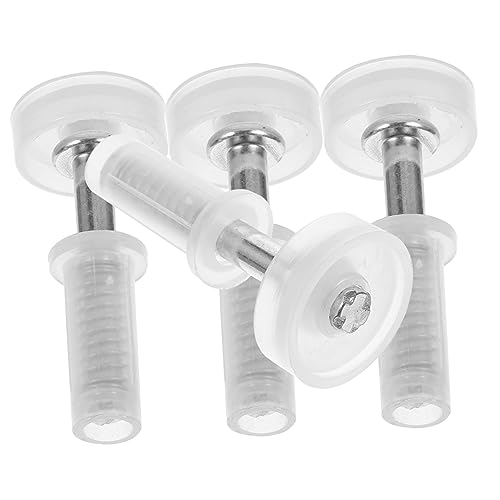 Kit de bisagras para puertas plegables de 4 piezas, acero inoxidable y piezas plásticas blancas, apertura y cierre suaves, uso pesado, juego de reparación para puertas plegables de armario miniatura 1