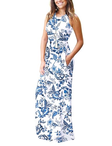 Image of AUSELILY Women's Classic Sleeveless Loose Plain Casual Long Maxi Dresses for Women 2026