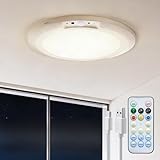 FIONSUN Motion Sensor Light Indoor, Rechargeable Ceiling Light with Remote Control,10000mAh Battery Operated Closet Light,Magnetic LED Shower Lights (1 Pack)