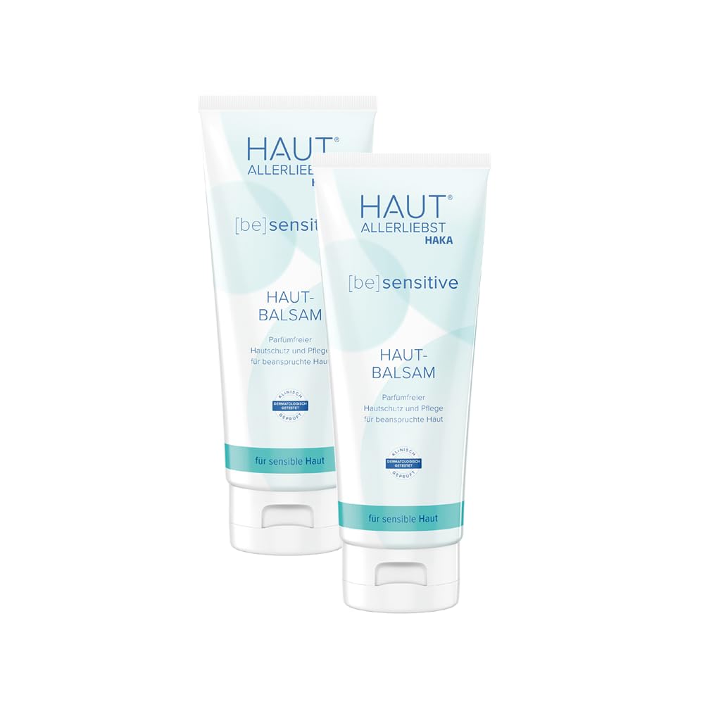 HAKA Haut-Balsam,2x 200ml, Feuchtigkeitscreme für trockene Haut & Gesicht, intensiv pflegende Hautcreme ohne Parfum & Farbstoffe, dermatologisch getestet