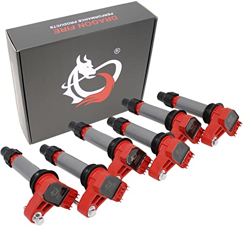 DRAGON FIRE PERFORMANCE Coil on Plug COP Ignition Coil Power Pack Compatible With 2007-2019 Buick Cadillac Chevy GMC CTS Camaro Equinox Impala Terrain 3.0L 3.6L V6 Replaces GN10494 Oem Fit C569-DFx6