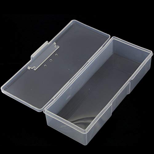 FOMIYES 4Pcs Plastic Storage Containers Clear Storage Box Nail Art Pens Nail Brush Container Case Transparent Personal Nail Box for Beads Jewelry Crafts Item - Image 2