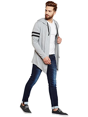 Image of Chill Winston Grey Color Zipper Cardigan for Men