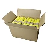 Maße: 600 x 900 + 50 mm VARIOSAN Gelber Sack 12692, 650 Stück, 50 Rollen im Karton, 90 L, 15 µm