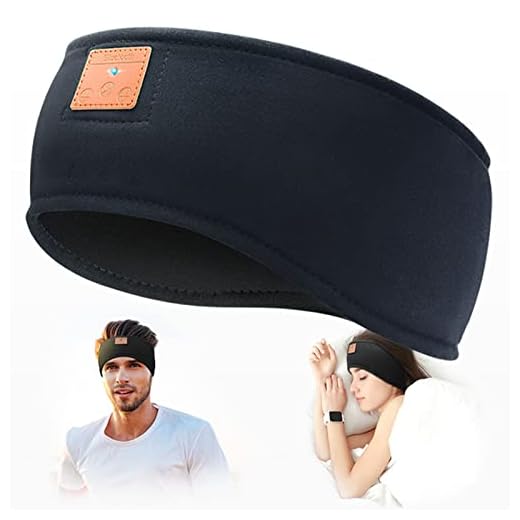 MOITA Sova Hörlurar Bluetooth Pannband, Trådlösa Sport Pannband Hörlurar med Ultratunna Och Mjuka Svampstereohögtalare Hörlurar Pannband för Sömn, Resor, Löpning, Meditation (Svart)