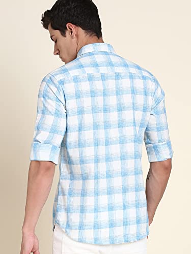 Image of Dennis Lingo Men's Blue Casual Shirt
