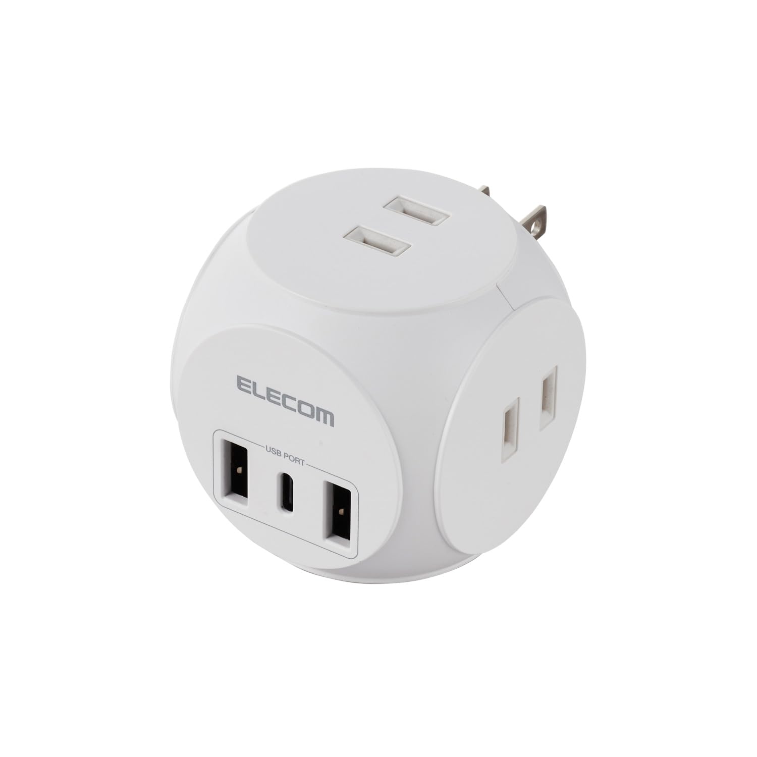 Amazon.co.jp: エレコム 電源タップ 球体型 USB付き AC×3 Type-C×1 USB 