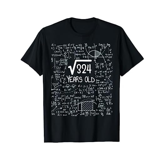 Raíz cuadrada de 324 18 años de edad 18 cumpleaños de regalo Camiseta