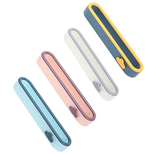 PRETYZOOM 4Pcs Wall Mounted Slippers Rack Punch Shoes Organizer for Bathroom Storage Creative Design for Tidy Home Random Color for Smooth Surfaces and Space Saving