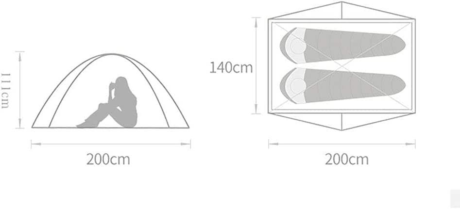 Carpa de Camping Domo para 2 Personas Impermeable miniatura 2