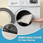 Chair Cushions for Dining Chairs Set of 4, Non Slip Kitchen Chair Pads, 17" x 16" x 2", Indoor Dining Chair Cushions with Ties, D-Shaped Seat Cushions for Kitchen Chairs, Beige - Image 5