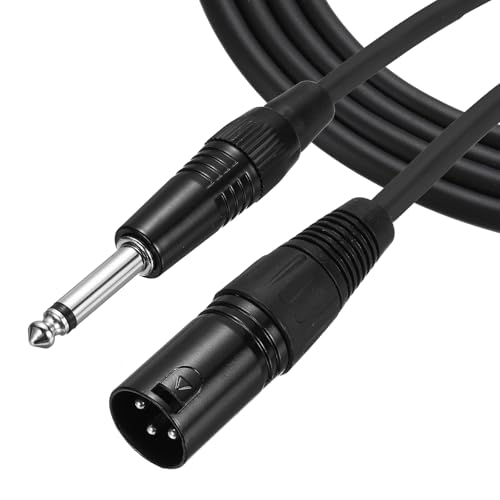 Câble microphone TRS 6.35mm vers XLR mâle avec fiches blindées anti-parasite de 3m