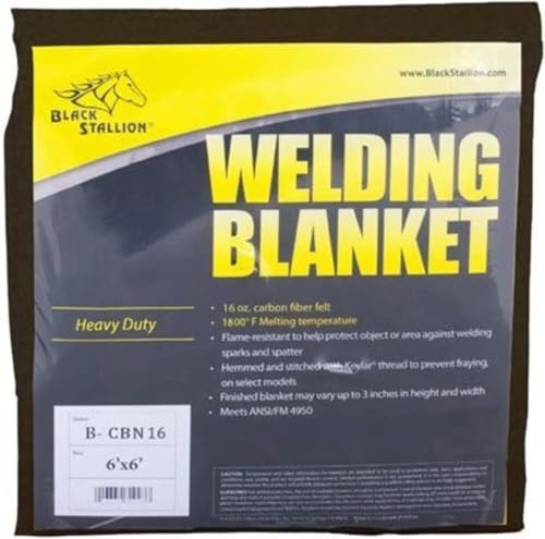 Black Stallion 16 Oz. Carbon Fiber 6'x6' Welding Blanket