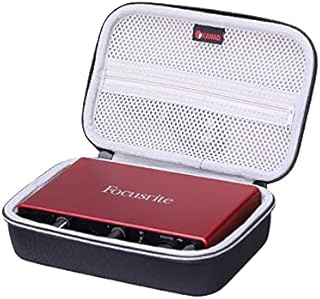 XANAD Case for Focusrite Scarlett 4i4 (3rd Gen) USB Audio Interface,Hard EVA Storge Bag-Black(Grey Lining)