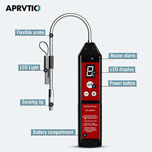 Refrigerant Leak Detector, Aprvtio Wjl-6000Pro Freon Leak Detector Freon Sniff Halogen Leak Detector, Higher Sensitivity(Up To 0.11Oz/Yr) R22 R410A R134A #TOP2