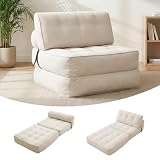3 in 1 Foldable Compact Sofa Bed, Modular Floor Sofa with Headrest and Lumbar...