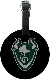Portland State Secondary Logo Round Leather Luggage Card Carry-On ID Tag