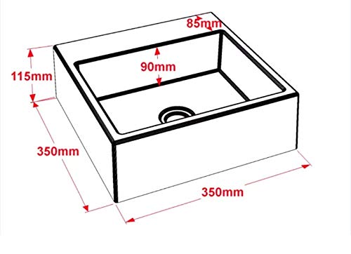 Cuba de Apoio para Banheiro e Lavabo Modelo Jully Preto