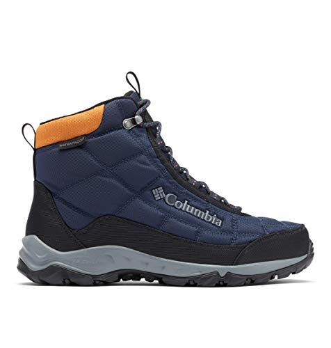 Columbia Bota masculina Firecamp para caminhada, Azul-marinho universitário/cobre brilhante, 9.5