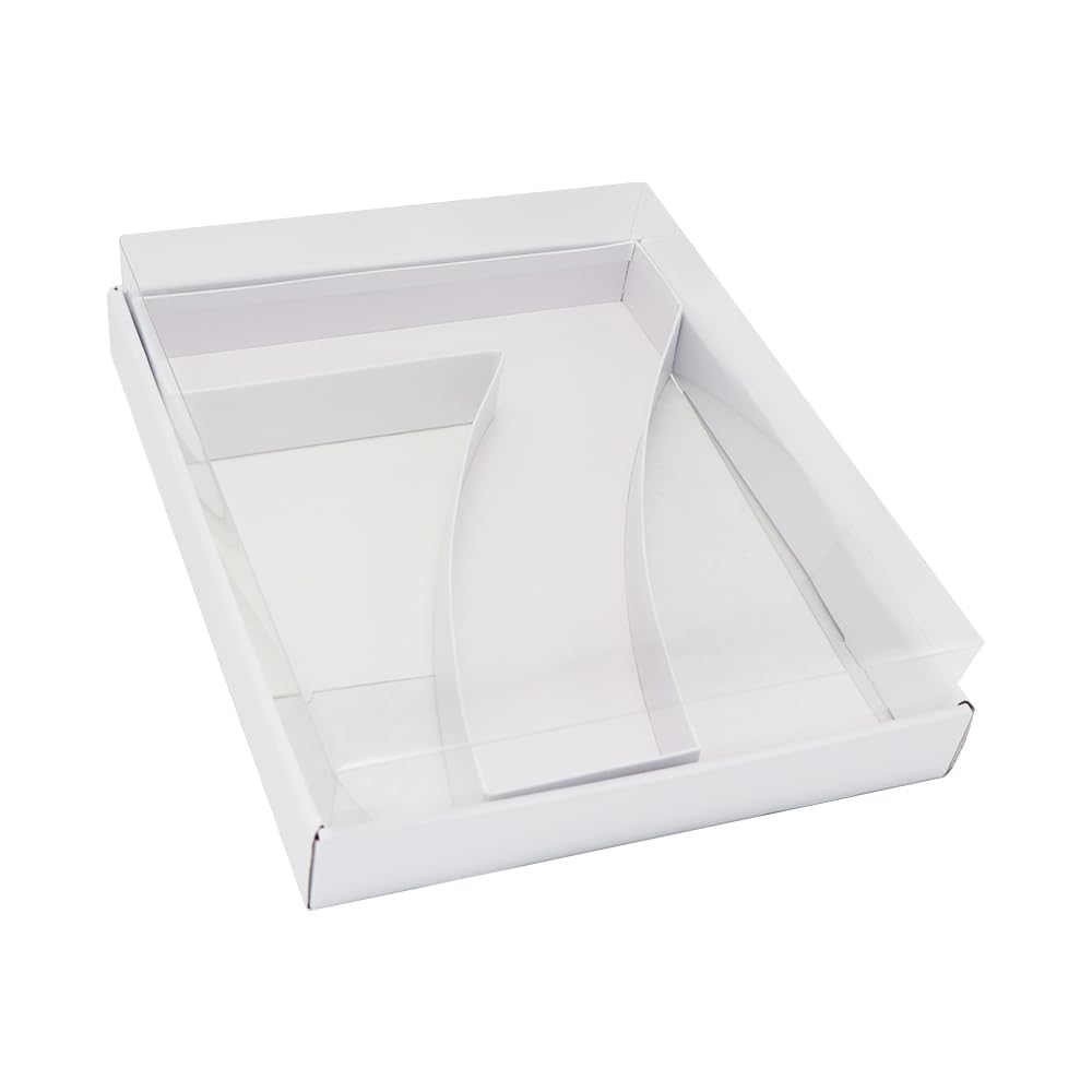 WENPACK Scatola Lettera 30,5 Cm Con Coperchio Trasparente – Cartone Riutilizzabile Per Dolci E Fiori - 3