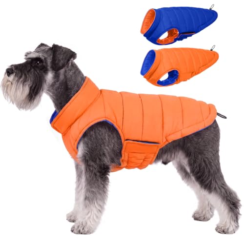 Image of Lelepet Reversible Dog Coat Windproof Dog Puffer Jacket Lightweight Vest