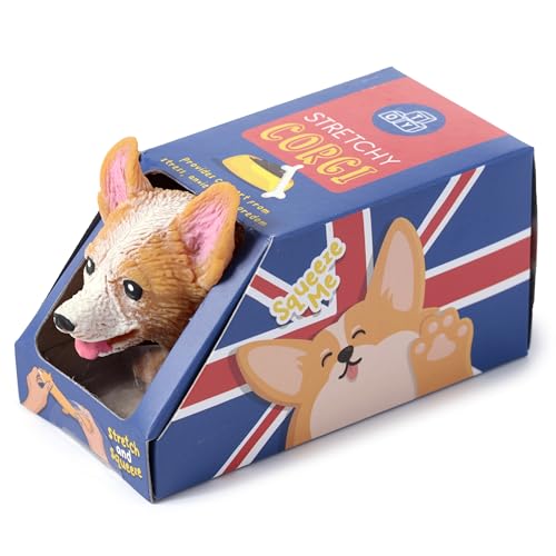 Puckator Antistress - Cane Corgi Allungabile - Cani, Fidget Toys, Animali da Schiacciare