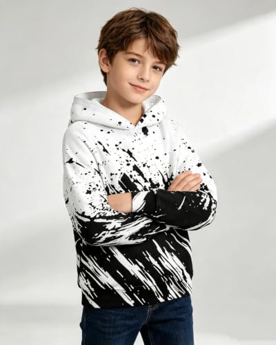 Image of Belovecol Boys Hoodies 3D Printed Hooded Sweatshirts with Pocket for 6-16Y