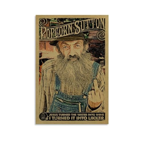 American Writer Popcorn Sutton Vintage Poster (2) Canvas Art Wall Poster Printing Office Bedroom Aesthetic Poster Living Room 08x12inch(20x30cm) Unframe-style