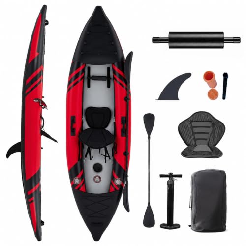 1-Person Inflatable Kayak with Drop-Stitch Floor