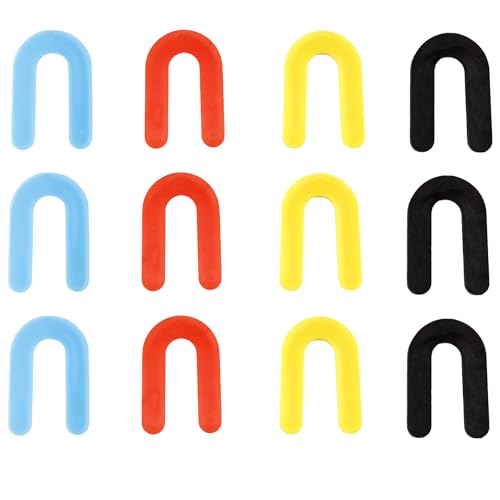 400PCS Plastic Shims,U Shims,Horseshoe Shims,Tile Plastic Shims,U Shaped Tile Spacers for Leveling,Blue 1/16”, Red 1/8”, Yellow 3/16”, Black 1/4” - Thumbnail 6