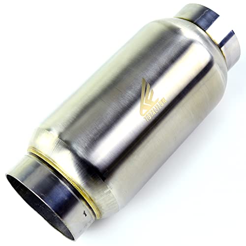 TOTALFLOW 9944 Mini Race Exhaust Muffler | 304 Stainless Steel | 2.5″ Inner Diameter Inlet – 2.5″ Outer Diameter Outlet