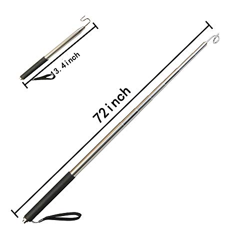 StartFine Pickup Grabber Telescopic Magnetic Pickup Tool with Hook Pick-Up Pole Wire Fish Stick Pocket extendable Magnet Pickup Tool (72")