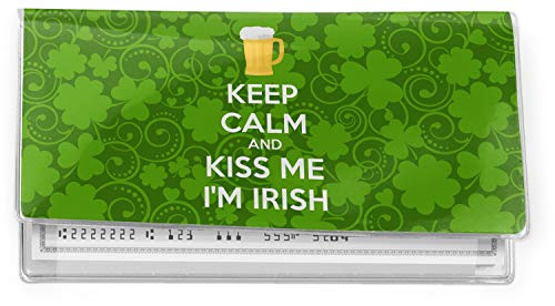 Personalized Kiss Me I'm Irish Vinyl Checkbook Cover