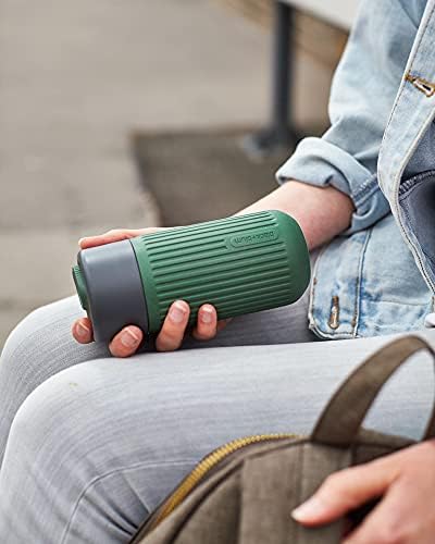 Coffee-to-go-Becher BLACK+BLUM To-Go B Trinkgefäße Gr Ø 7 cm x 17 cm 340 ml grün (olivgrün) Thermobecher und Coffee to go purer Kaffeegenuss 340 ml
