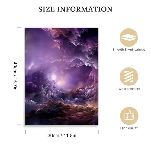 Toile murale galaxie violette avec cadre pour habiller un mur vide - 2