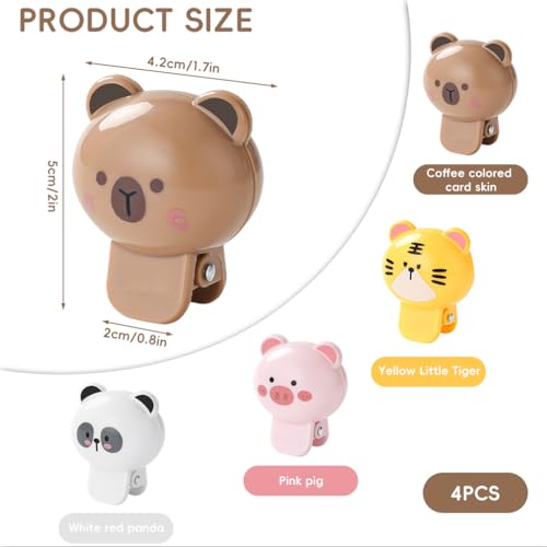 Image of HASTHIP 4Pcs Toothbrush Cover Cap, Cartoon Toothbrush Head Covers Travel Toothbrush Cover Case Protector with Cute Animal Designs for Kids & Adults