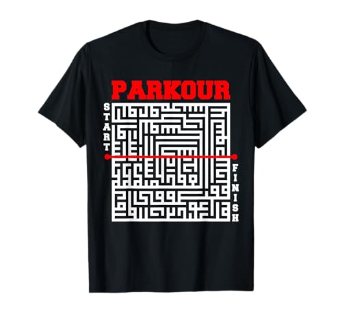 Urban Parcour Parkour Freerunner Atajo de principio a fin Camiseta