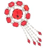 AKOOSY 水晶タッセルラペルピン 女性用メタルピン フェスティバルパーティー向け 耐久性装飾ブローチ コンパクト携帯可能 プレゼント