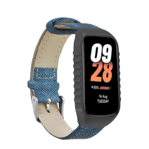 Bracelet Xiaomi Mi Band 8 Active sport cuir PU rétro ajustable