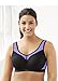 Glamorise Women's Plus Size Full Figure High Impact Wonderwire Sports Bra #9066, Black/Purple, 40D