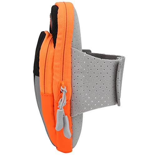 Brazalete deportivo para teléfono móvil, portátil, resistente al agua, 5,1 - 6 pulgadas, compatible con Universal Smart Phone Orange (negro)